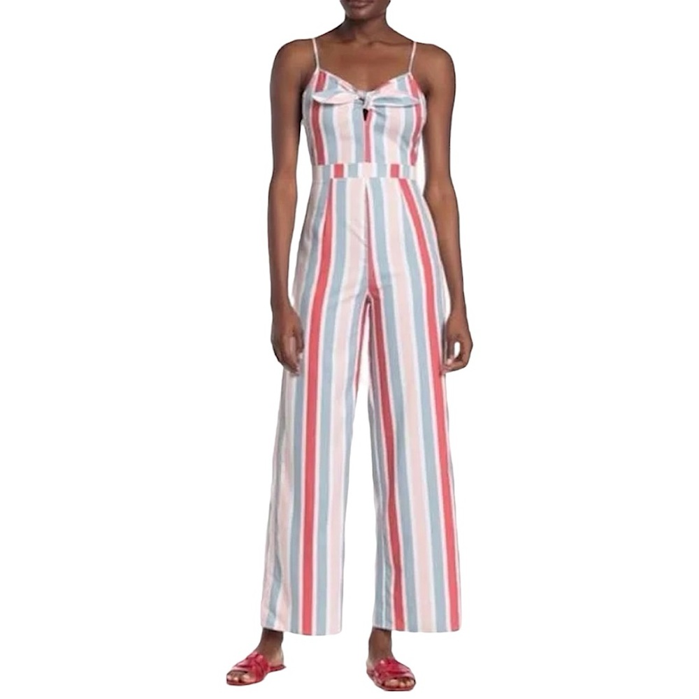 Romeo & Juliet Couture Retro Striped Jumpsuit